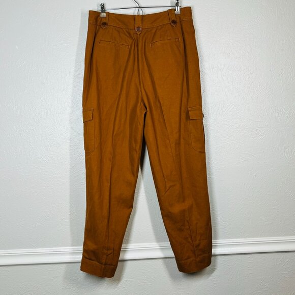 Banana Republic Rust Orange Tapered High Rise Cargo Pants - Picture 7 of 10